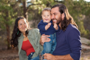 Photo of family in a forest