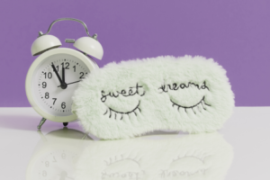 Photo of clock and sleep mask